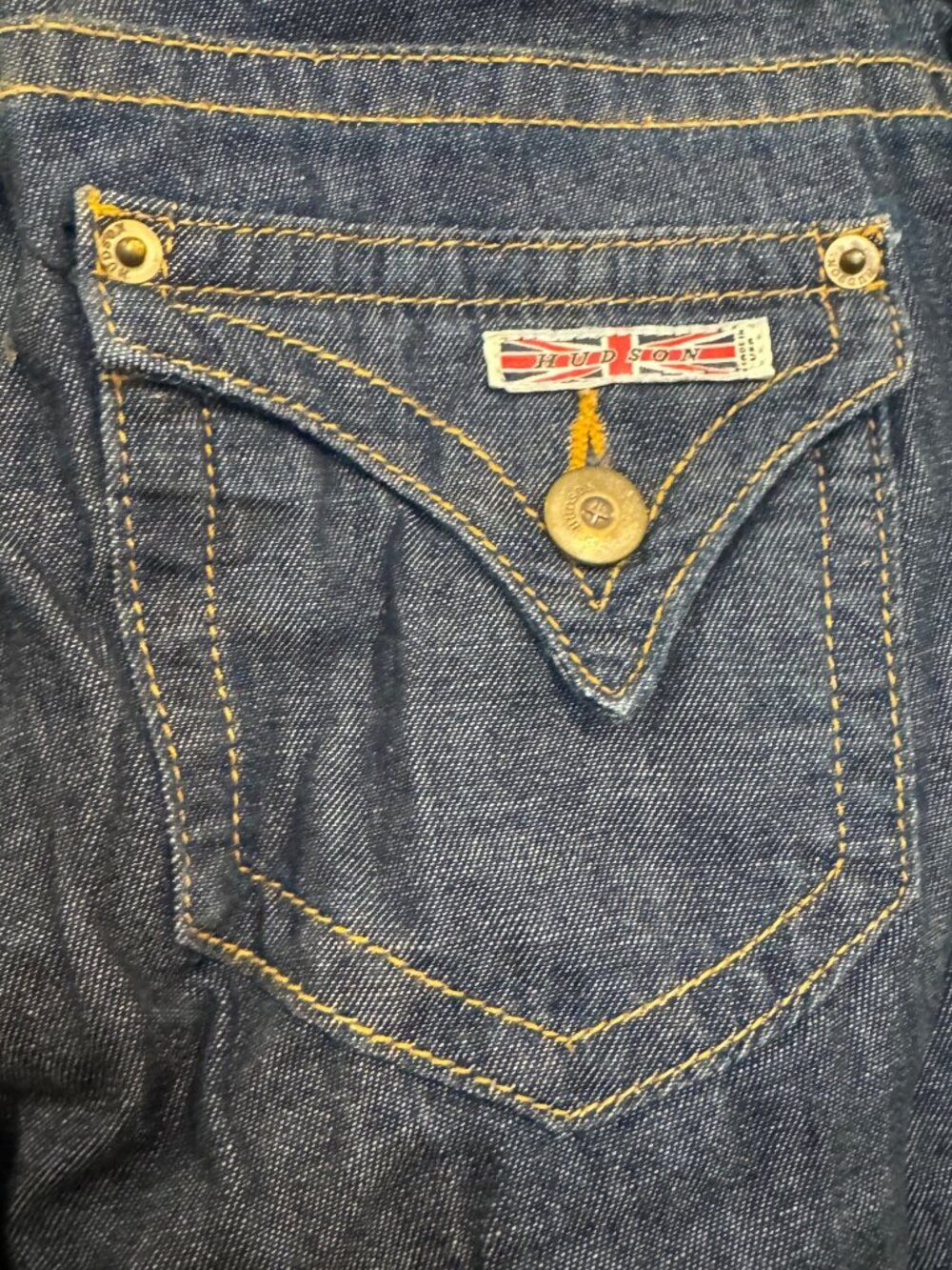 Hudson Womens Wide-Leg Blue Denim Jeans 100% Cotton Size 27 Made In USA - Picture 8 of 8